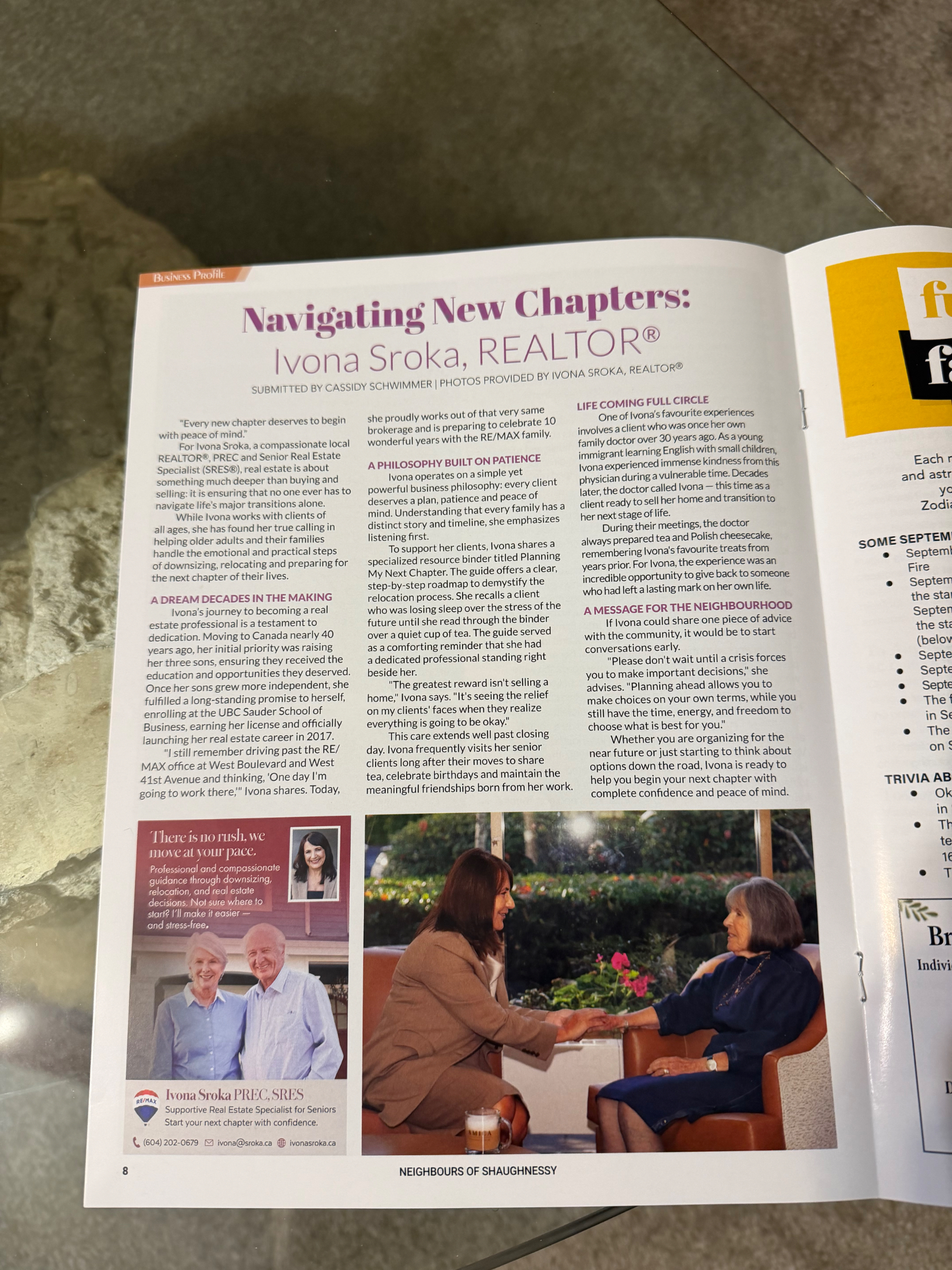 Navigating New Chapters — My Story Featured in Neighbours of Shaughnessy